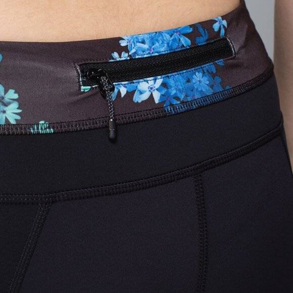 Lululemon Run: Inspire Crop II Black / Petal Pop Multi - Picture 7 of 14